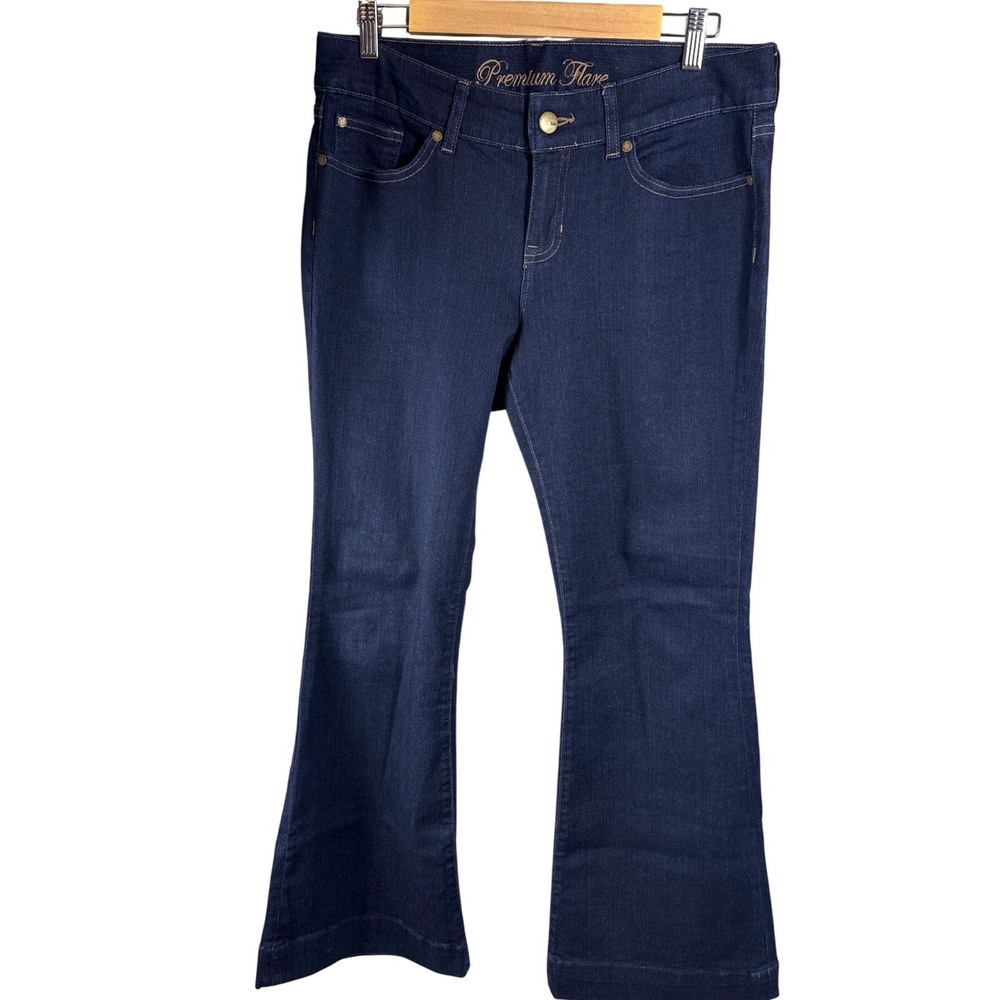Gap Premium Flare‎ Jeans Dark Wash Indigo Stretch Denim Size 10/30A Women